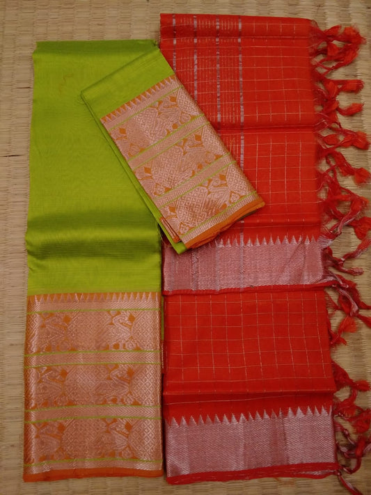 Mangalagiri Silk Cotton Lehenga Set