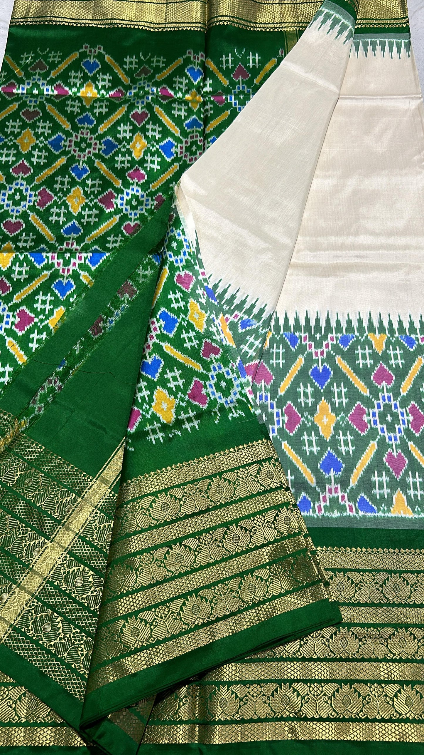 Ikkat Pure Silk Saree