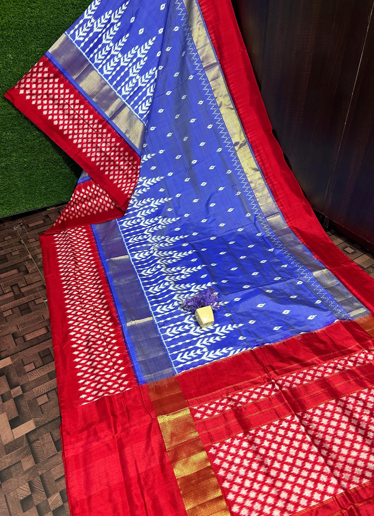 Ikkat Pure Silk Saree