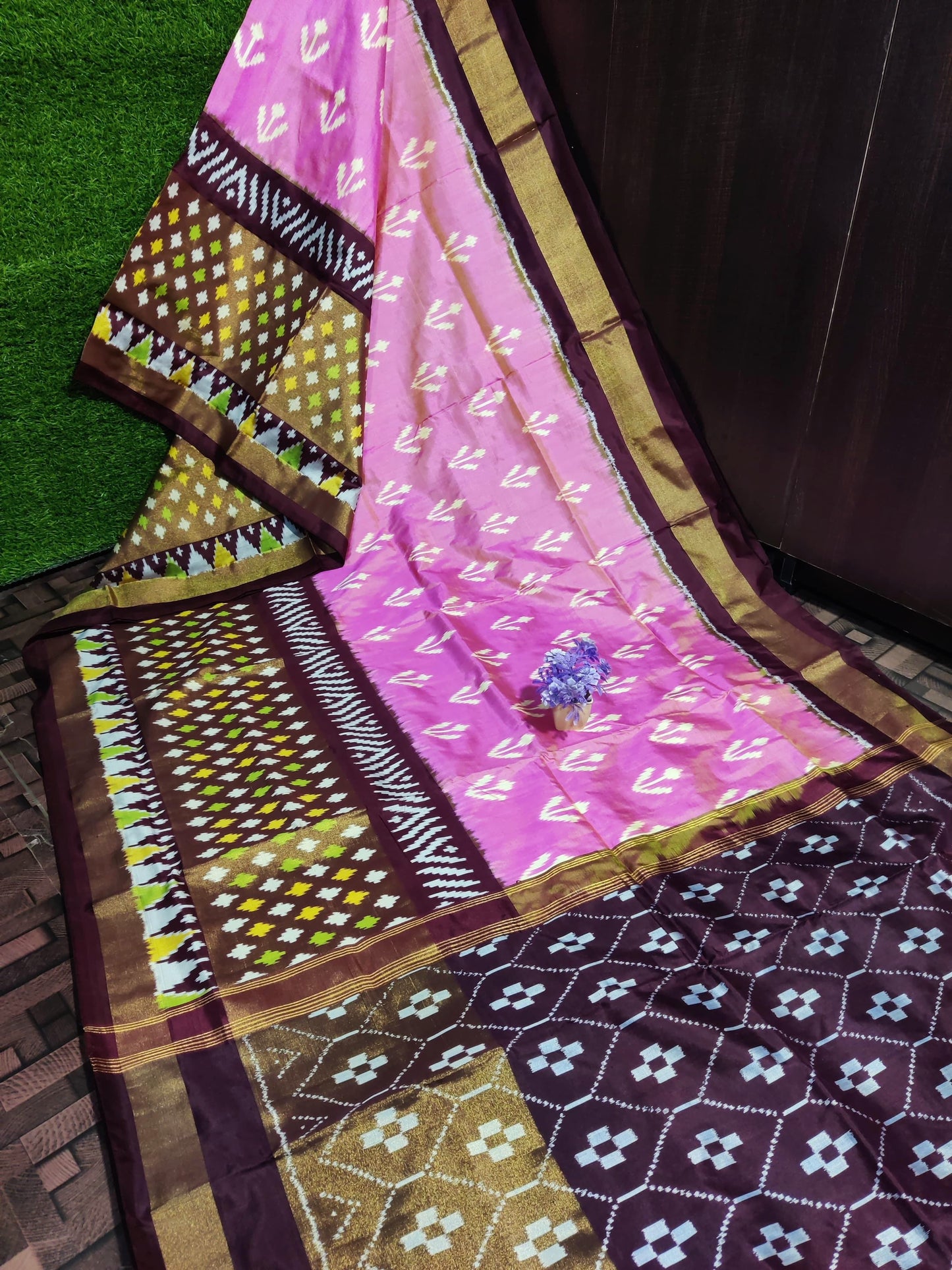 Ikkat Pure Silk Saree