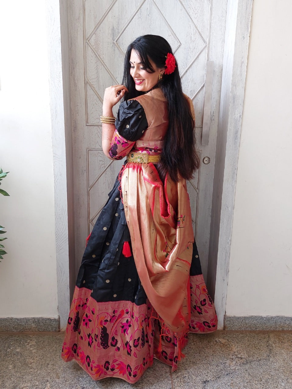 Traditional Style Paithani Based Designer Bridal Lehenga Choli for Weddings  | The Silk Trend