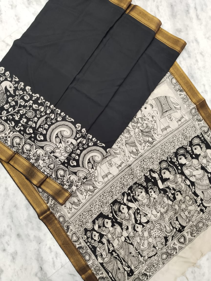 Kalamkari Silk Saree