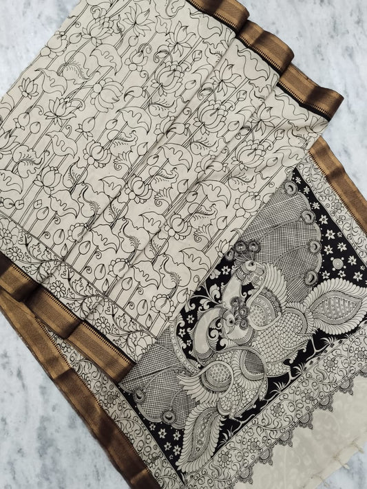 Kalamkari Bangalore Silk Saree