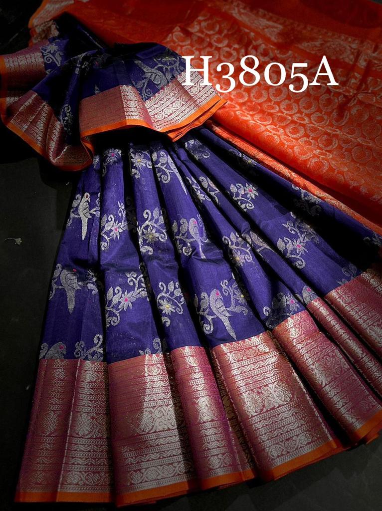 Royal Fabric Women's Bhagalpuri Design Kota Staple Mangalagiri Silk Saree  With Blouse Piece cod - RF09 : Amazon.in: Fashion