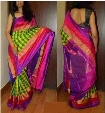 Ikkat Pure Silk Saree