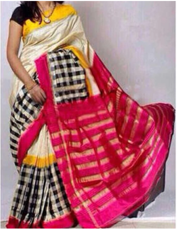 Ikkat Pure Silk Saree