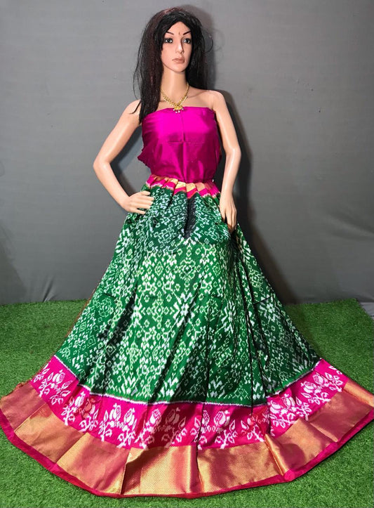 Ikkat Free Size Lehenga