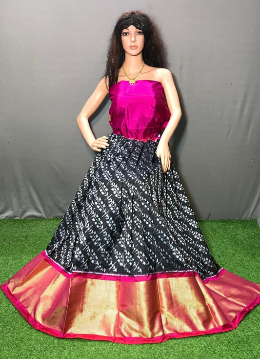 Ikkat Free Size Lehenga