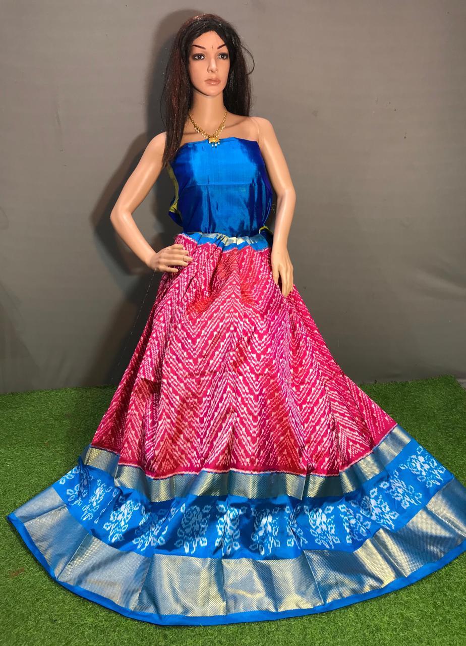 Ikkat Free Size Lehenga