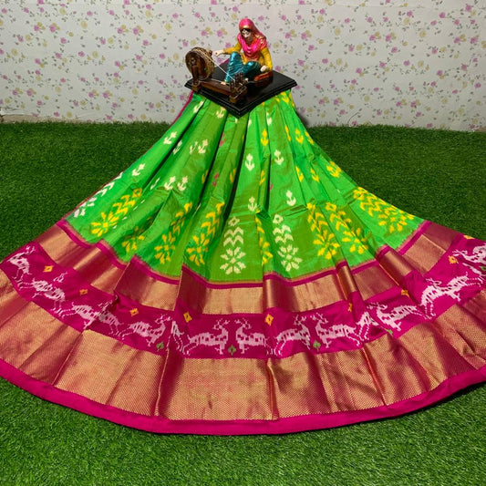 Ikkat Free Size Lehenga