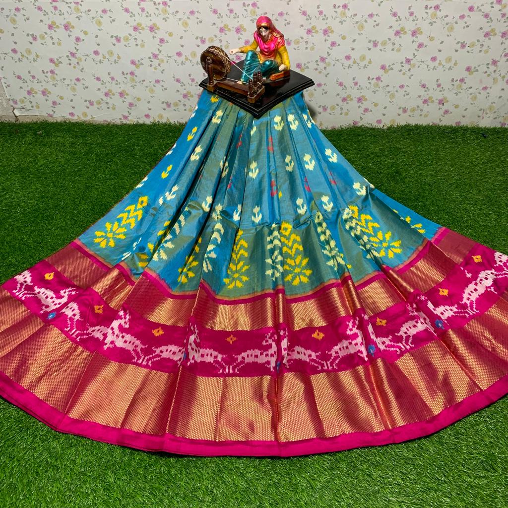 Ikkat Free Size Lehenga