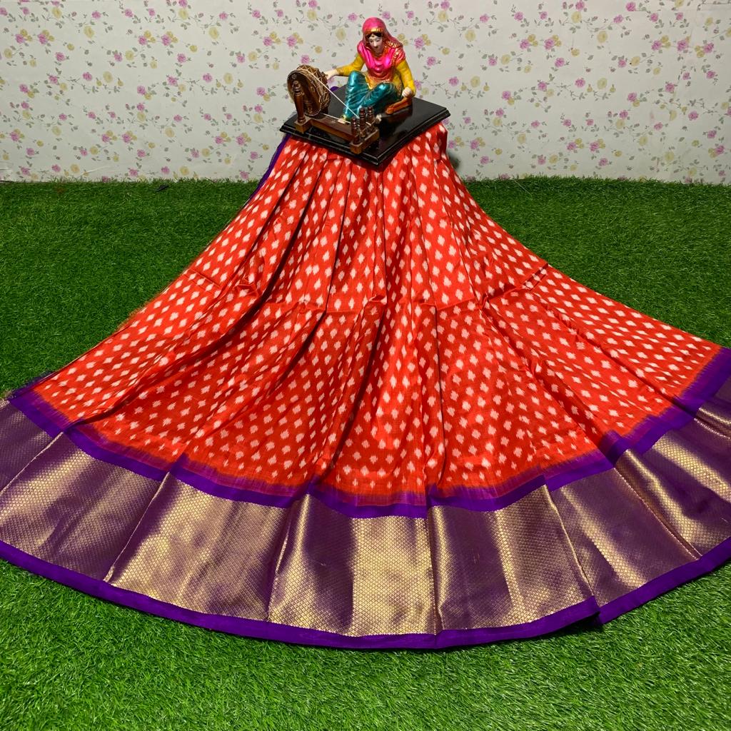 Ikkat Free Size Lehenga