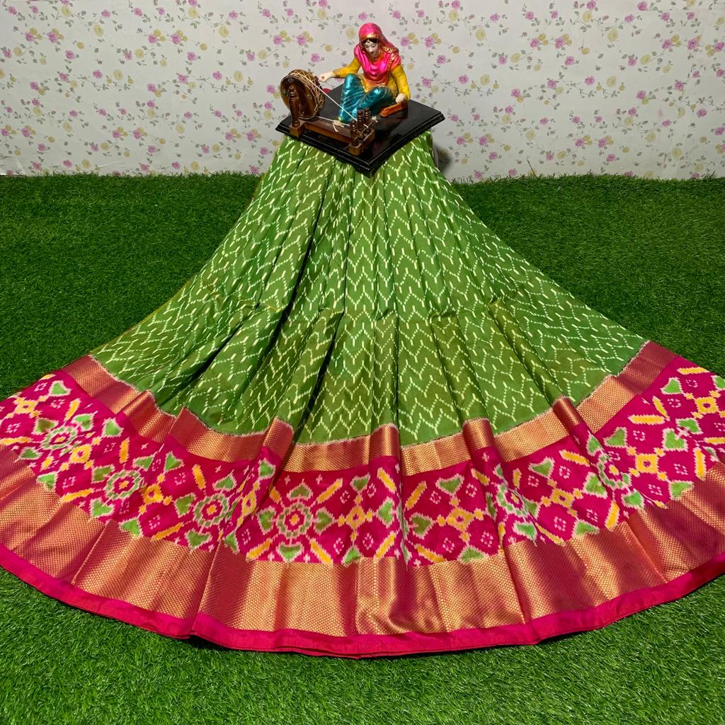 Ikkat Free Size Lehenga