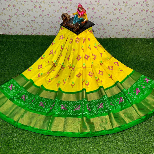 Ikkat Free Size Lehenga