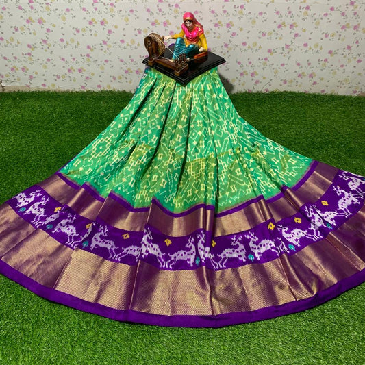 Ikkat Free Size Lehenga