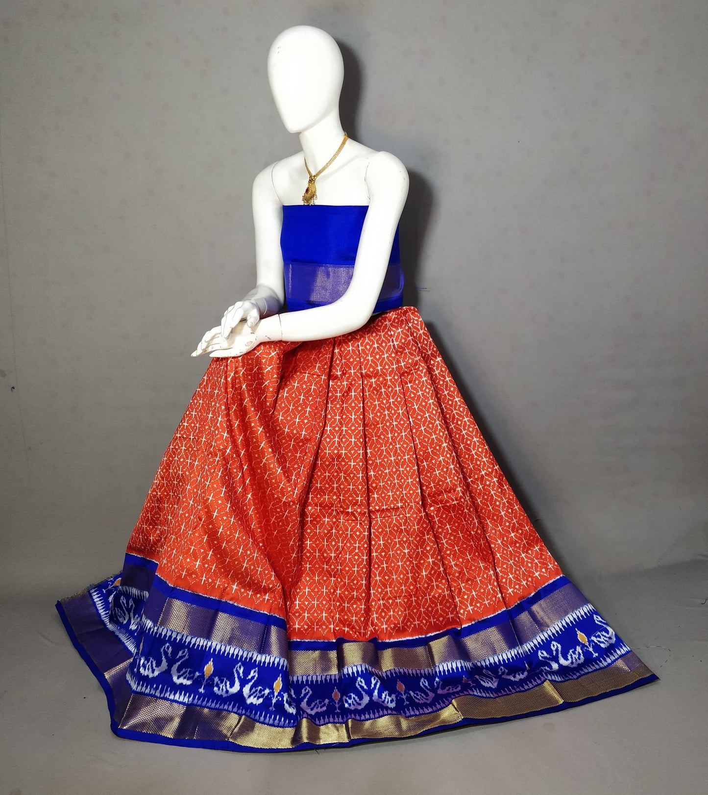 Ikkat Free Size Lehenga