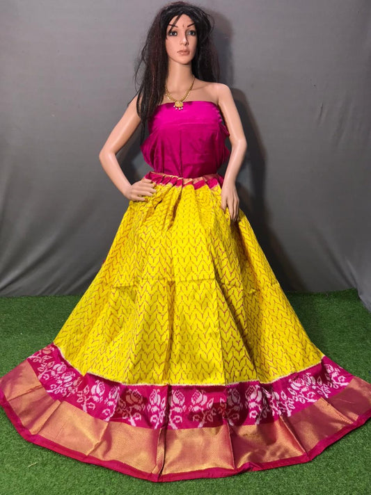 Ikkat Free Size Lehenga