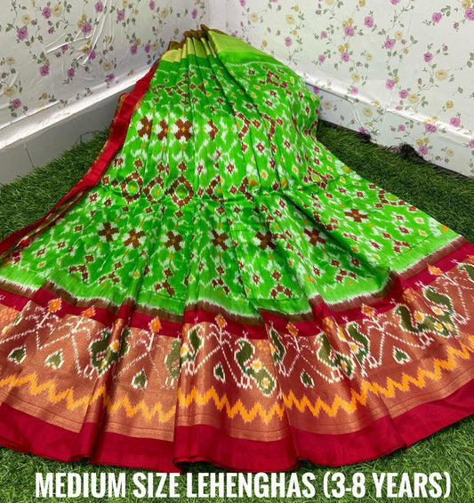 Ikkat Pure Silk Medium Size Lehenga