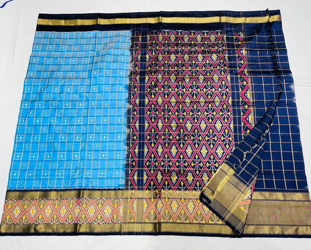 Ikkat Pure Silk Saree