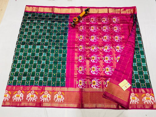 Ikkat Pure Silk Saree