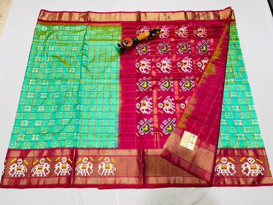 Ikkat Pure Silk Saree