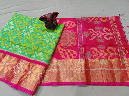 Pure Ikkat Pattu Siko Saree