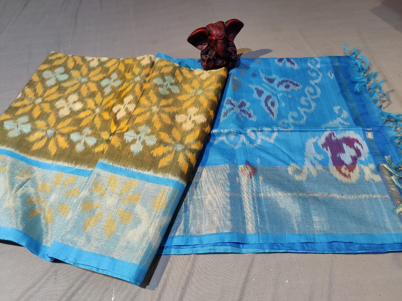 Pure Ikkat Pattu Siko Saree