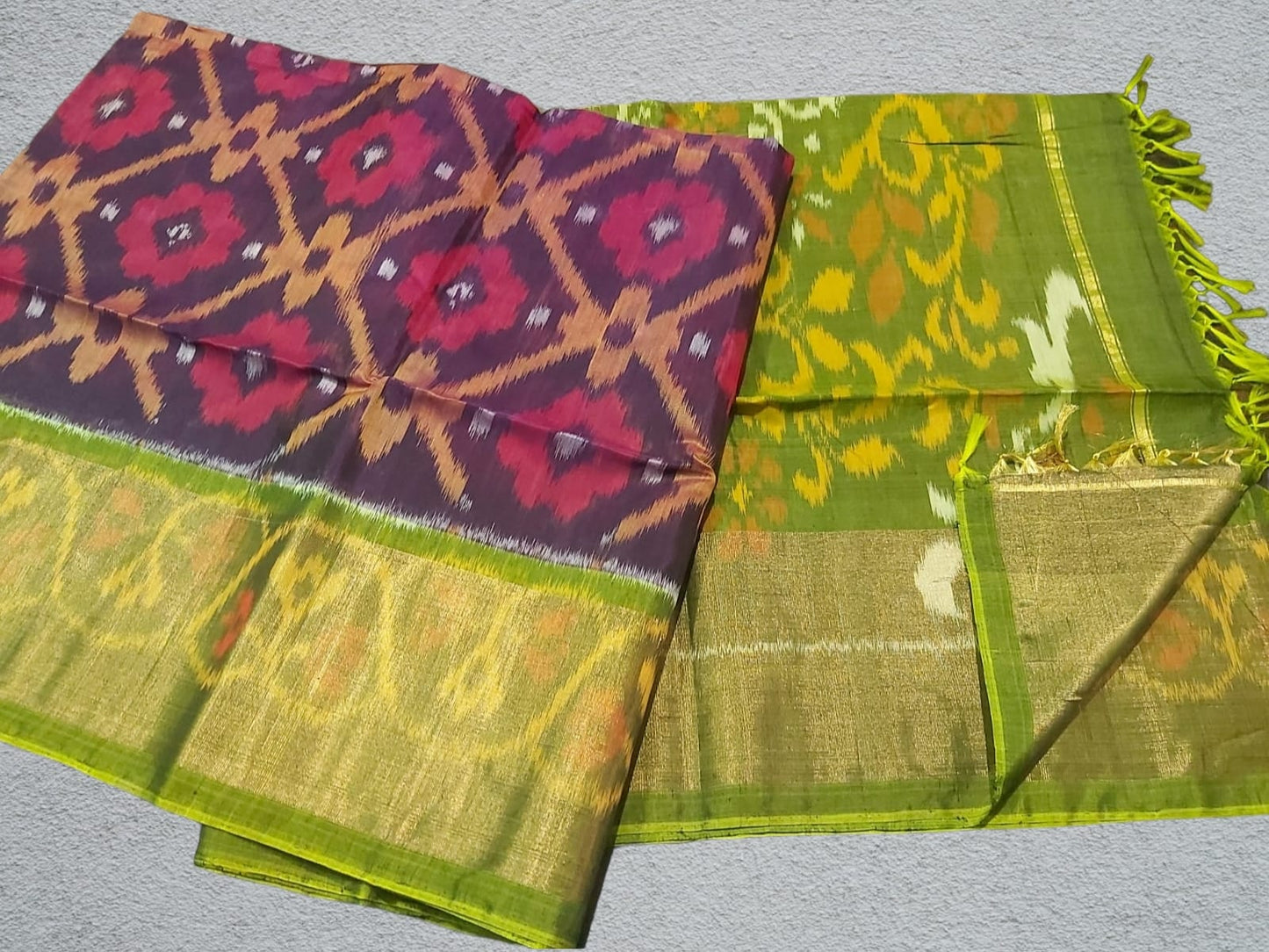 Pure Ikkat Pattu Siko Saree