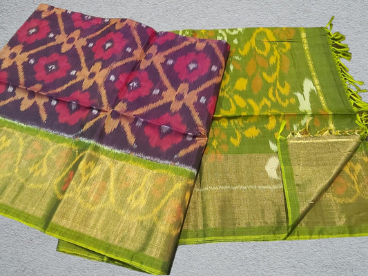 Pure Ikkat Pattu Siko Saree