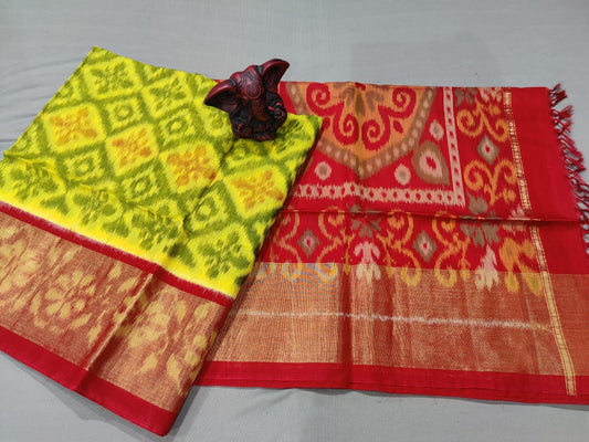 Pure Ikkat Pattu Siko Saree