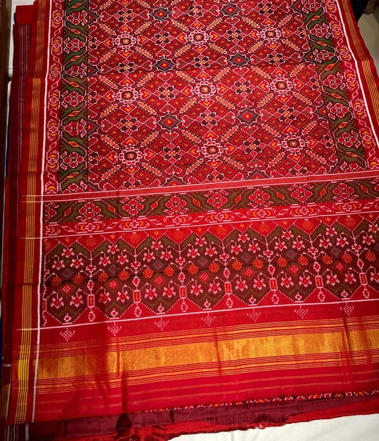 Ikkat Patola Pure Silk Saree