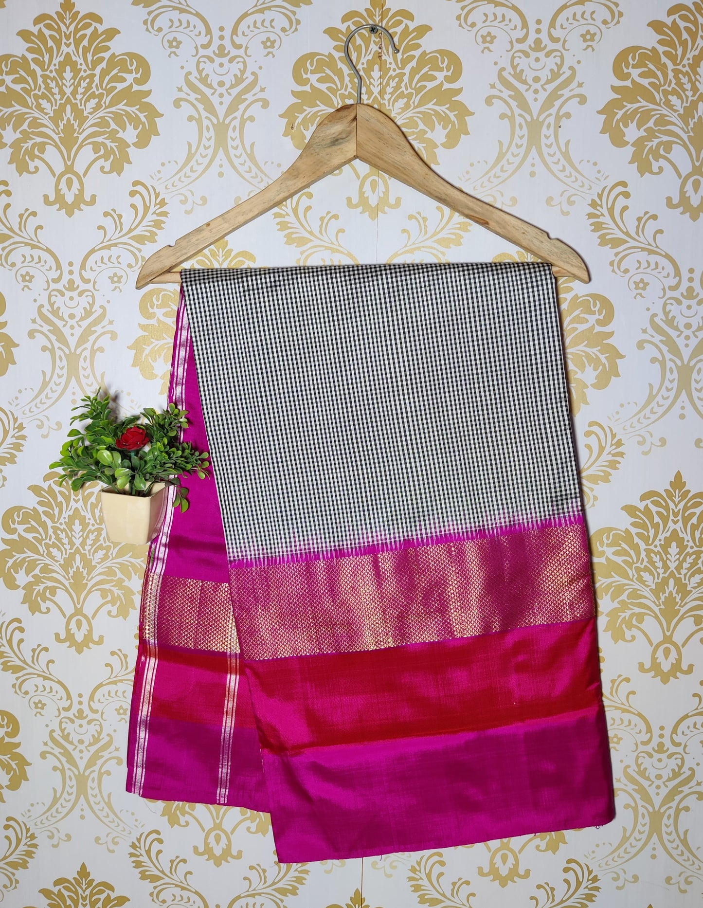 Ikkat Pure Silk Saree