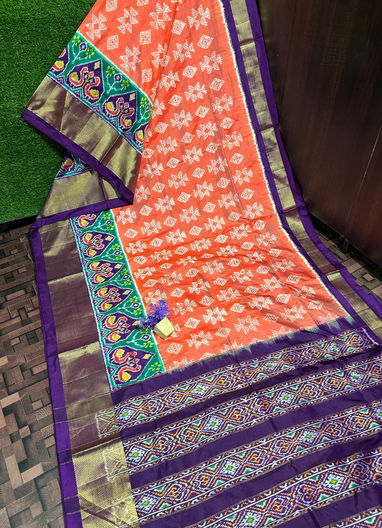 Ikkat Pure Silk Saree