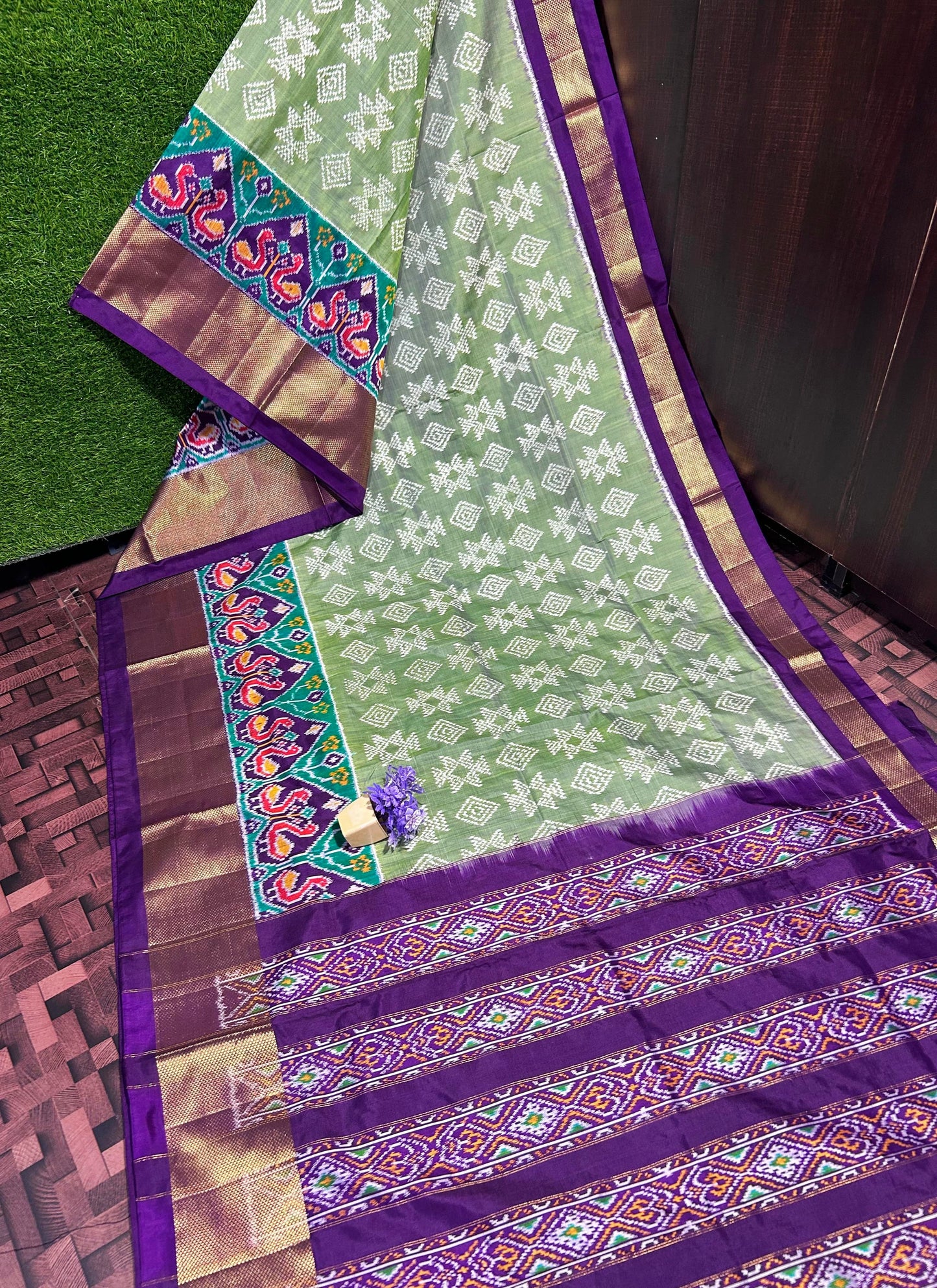 Ikkat Pure Silk Saree