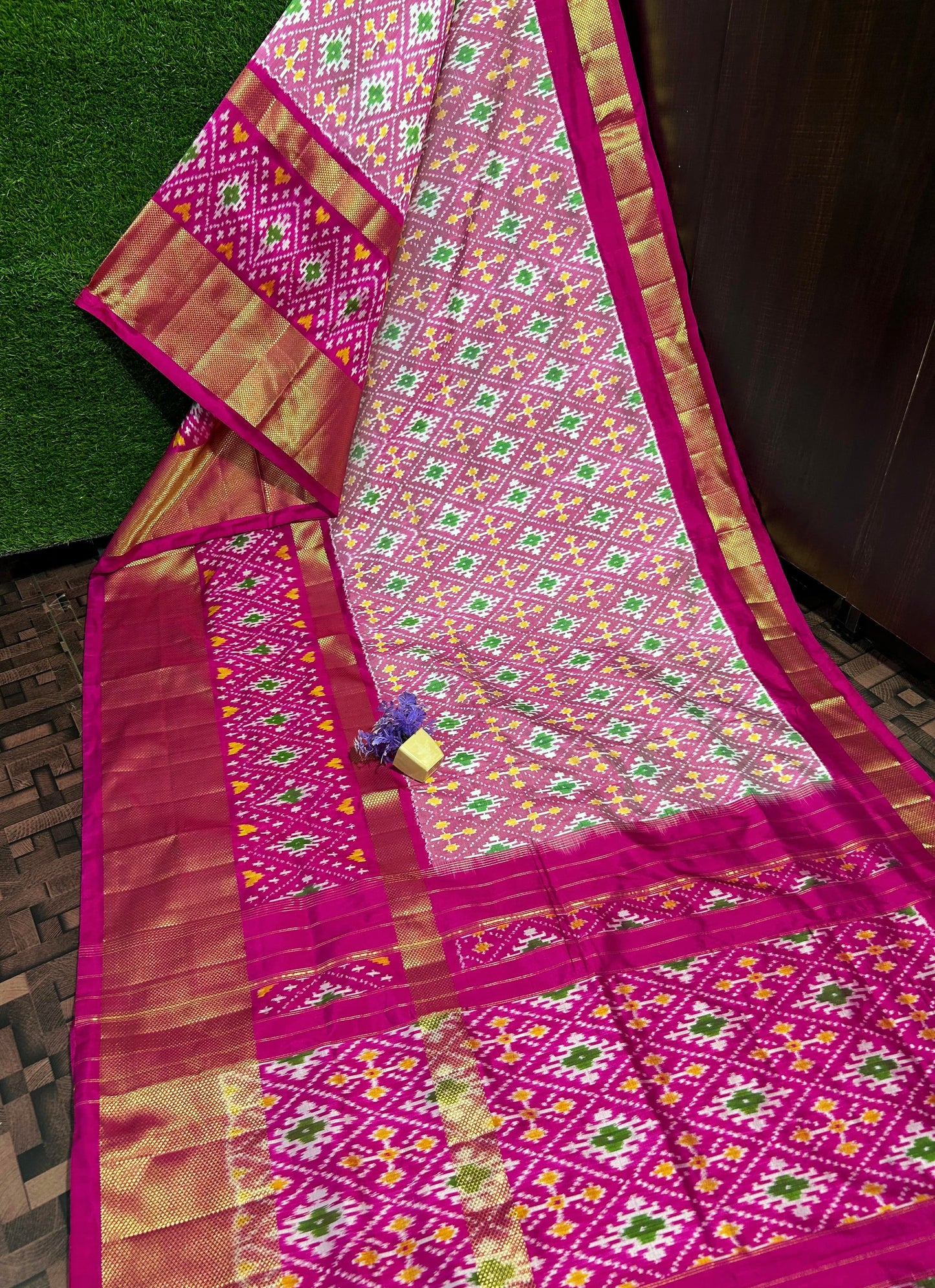 Ikkat Pure Silk Saree