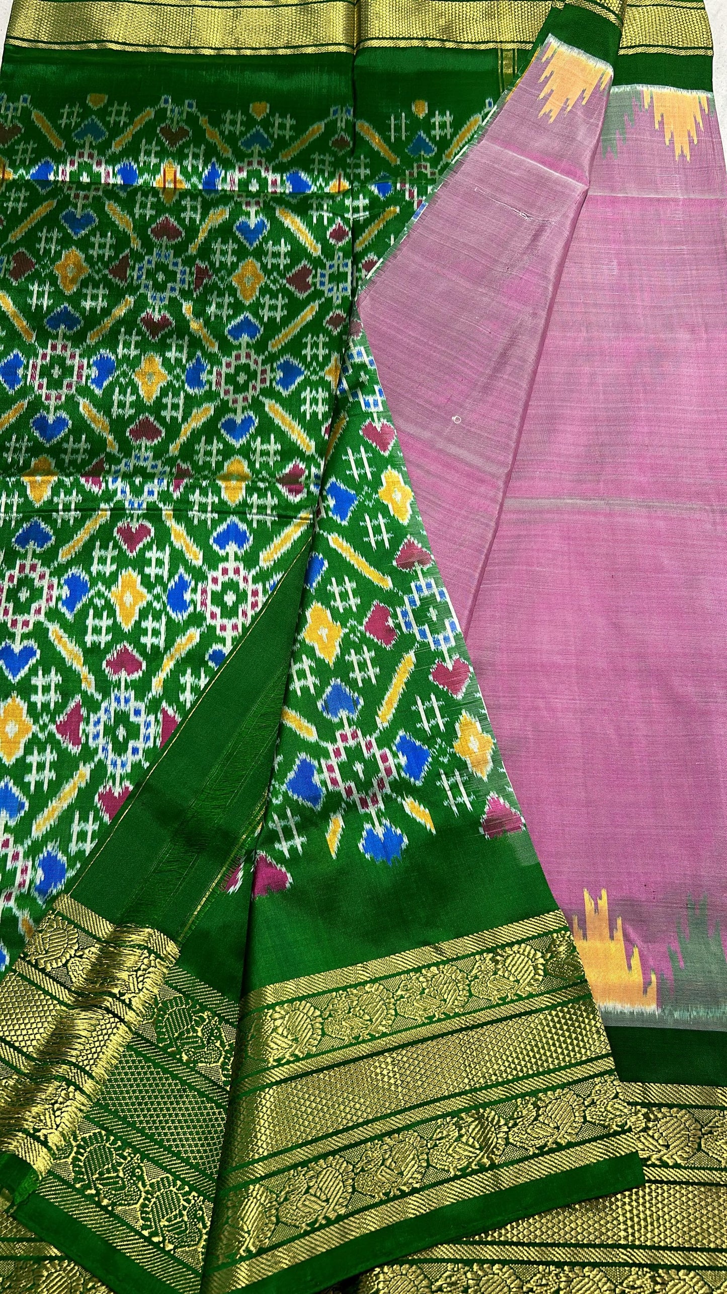 Ikkat Pure Silk Saree