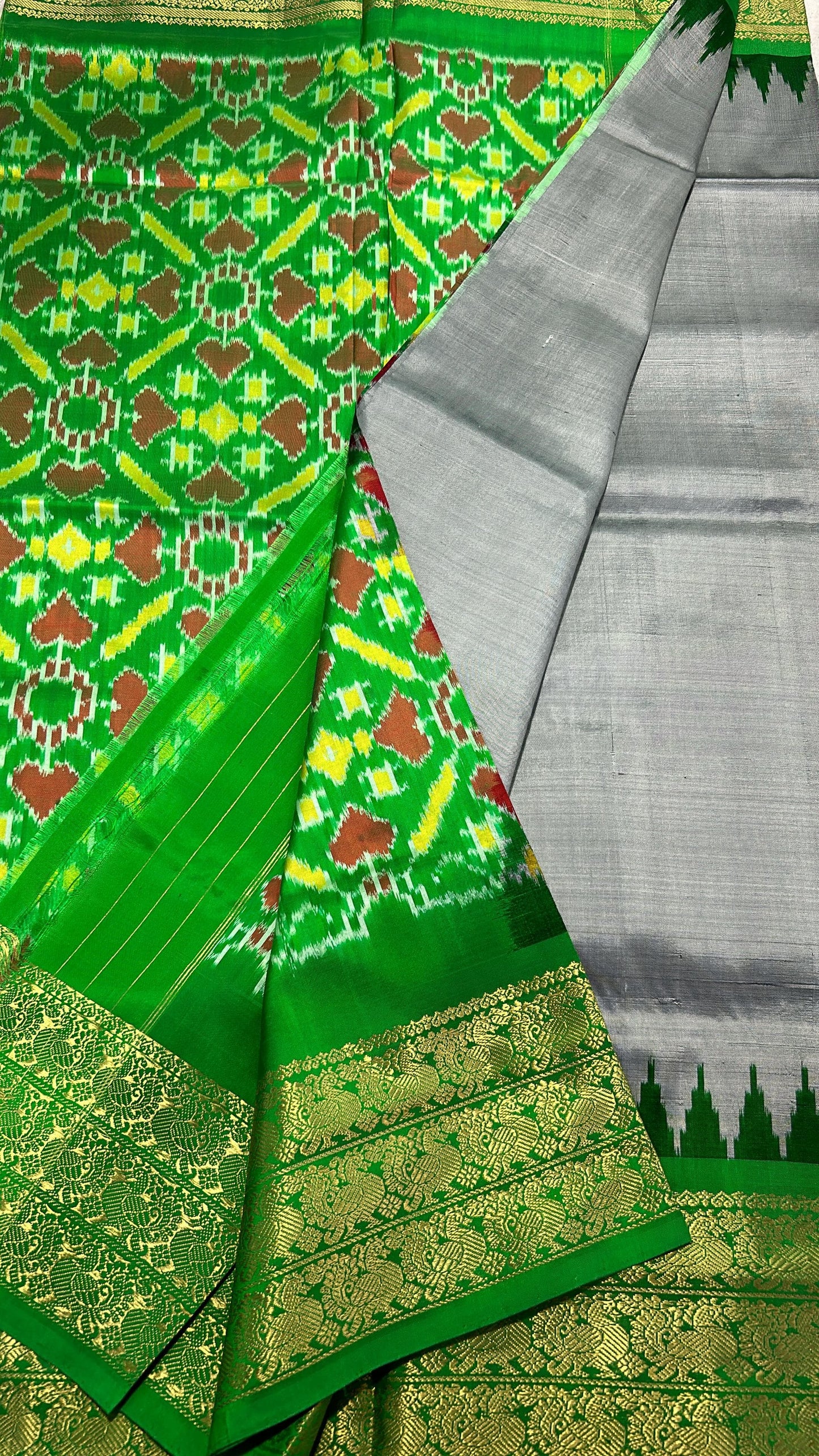 Ikkat Pure Silk Saree