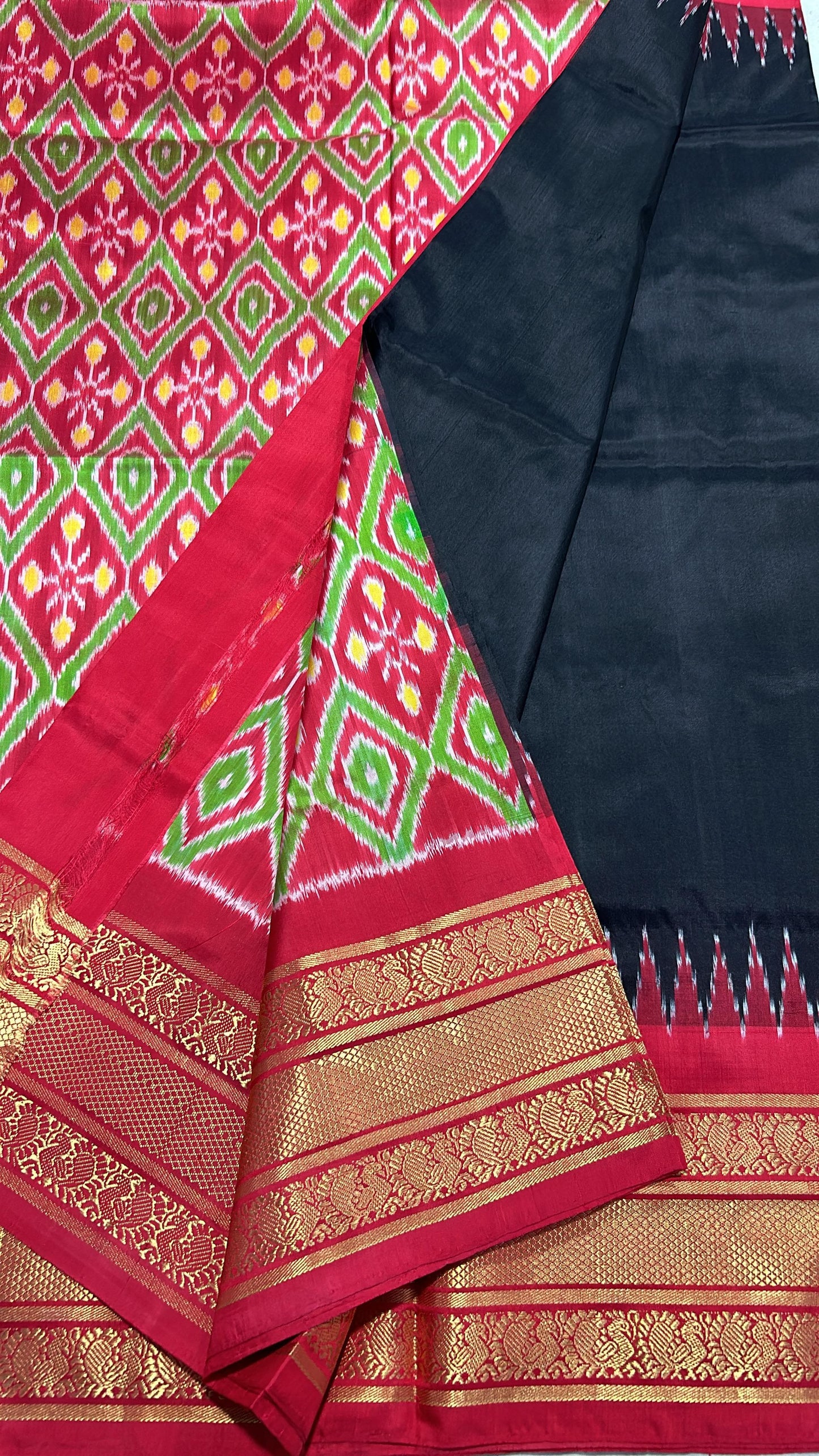 Ikkat Pure Silk Saree