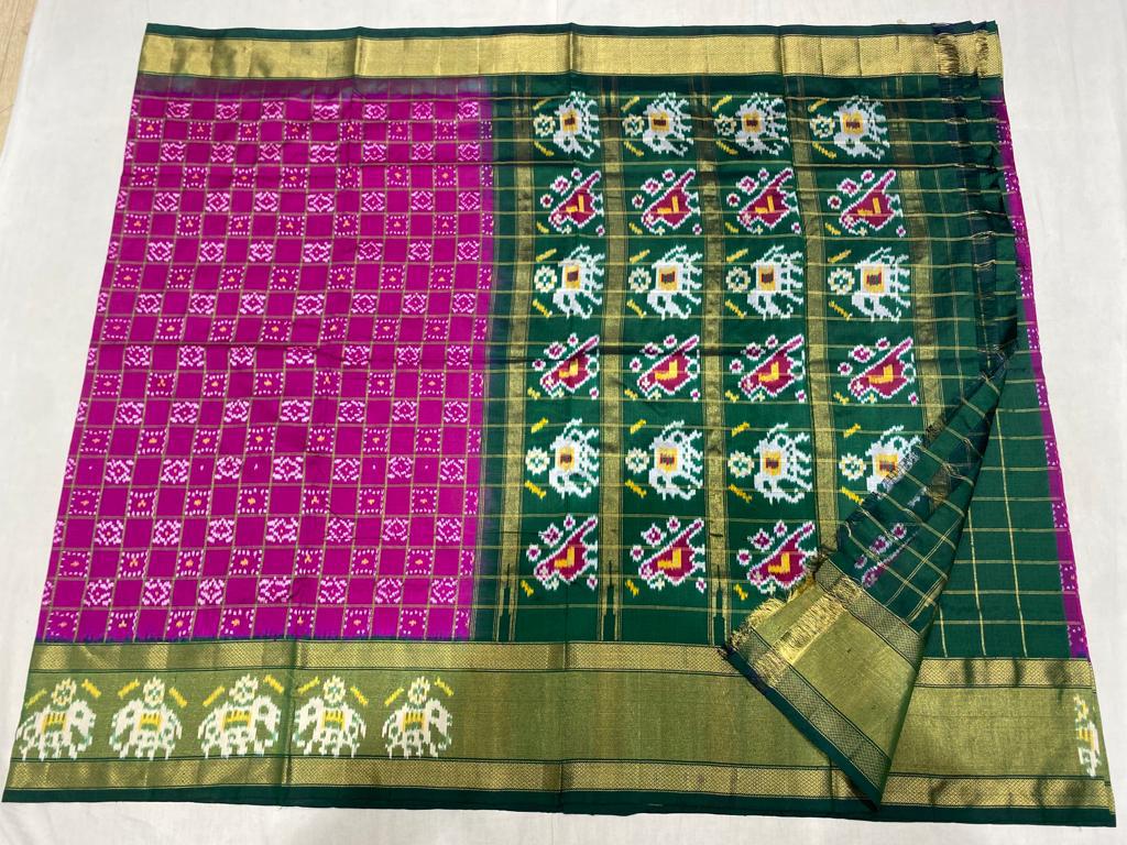 Ikkat Pure Silk Saree