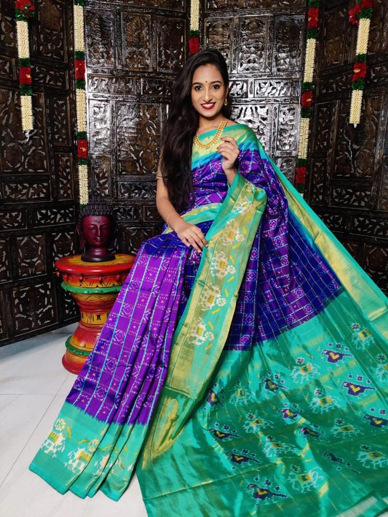 Ikkat Pure Silk Saree