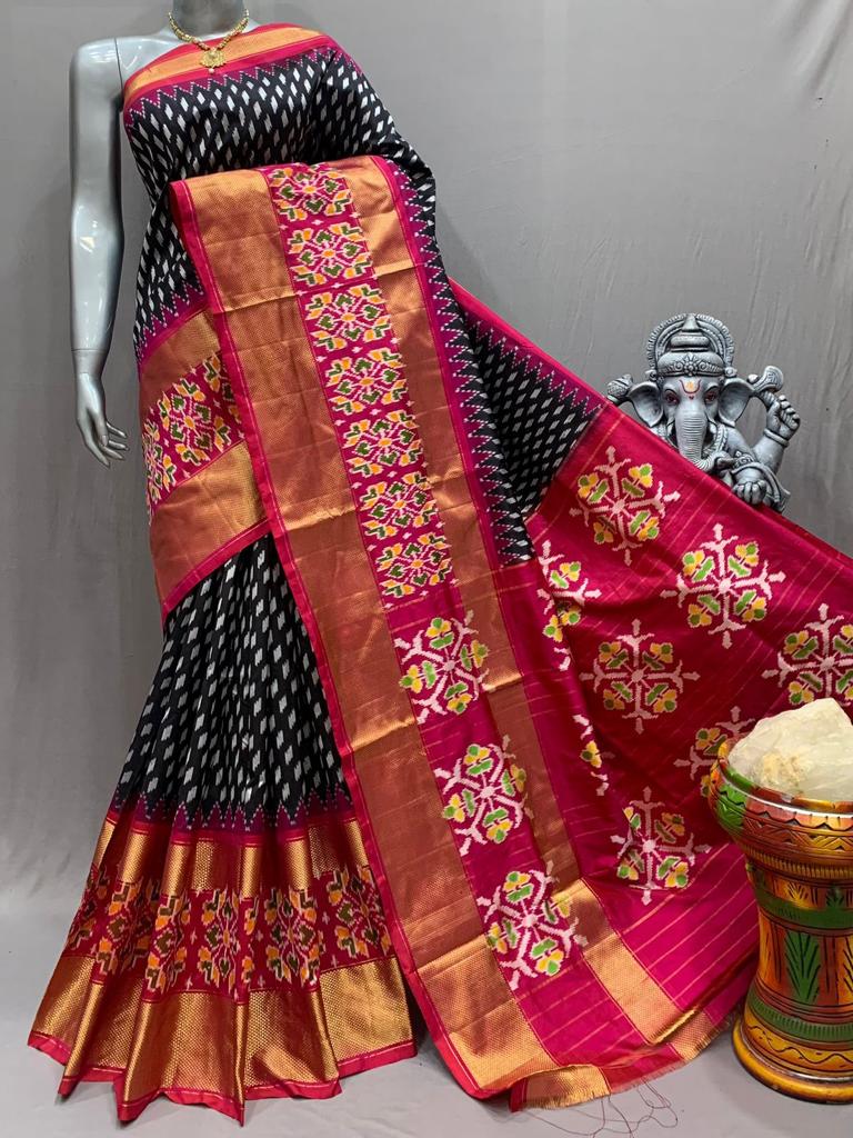 Ikkat Pure Silk Saree