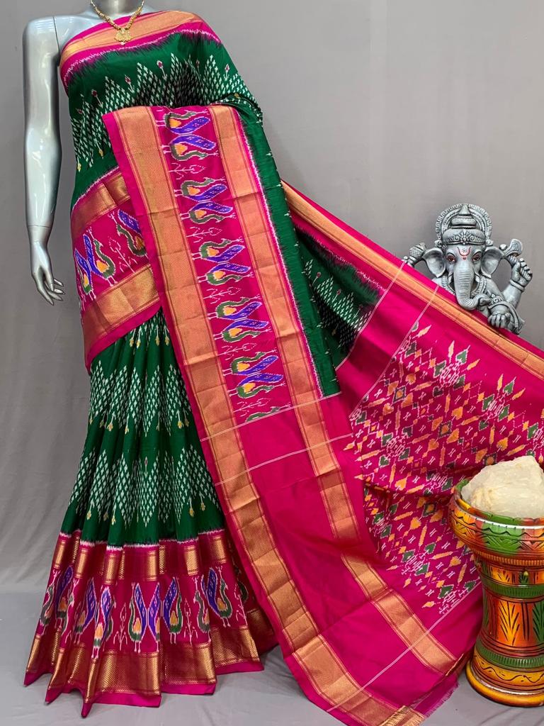 Ikkat Pure Silk Saree