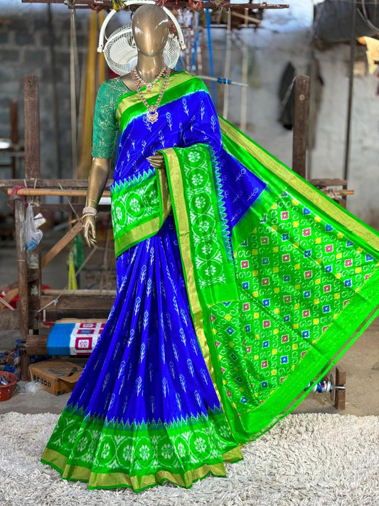 Ikkat Pure Silk Saree