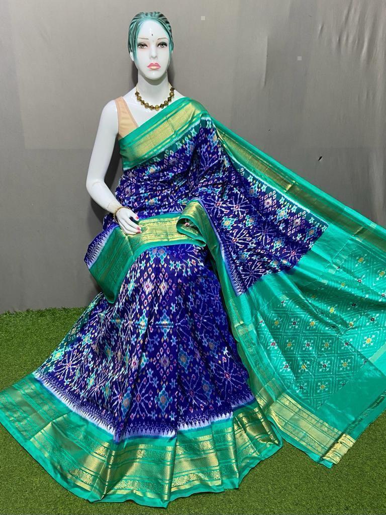 Ikkat Pure Silk Saree