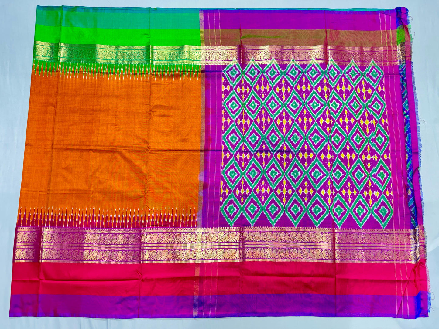 Ikkat Pure Silk Saree