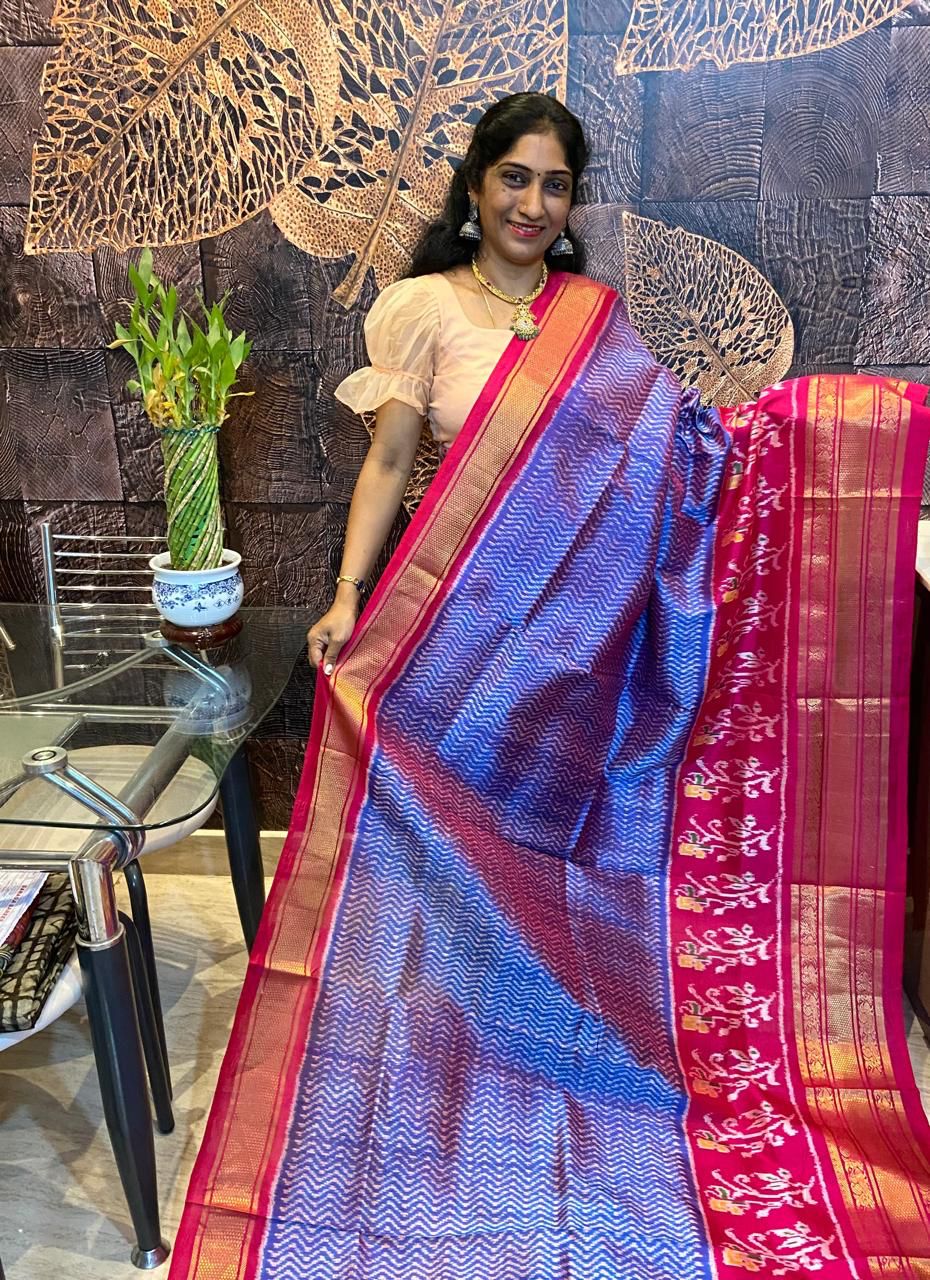 Ikkat Pure Silk Saree