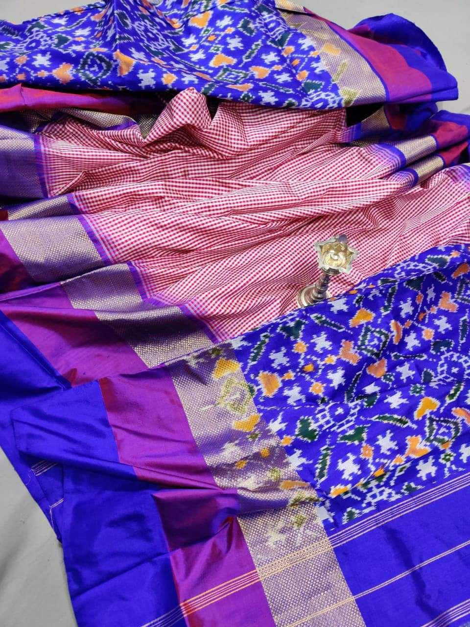 Ikkat Pure Silk Saree