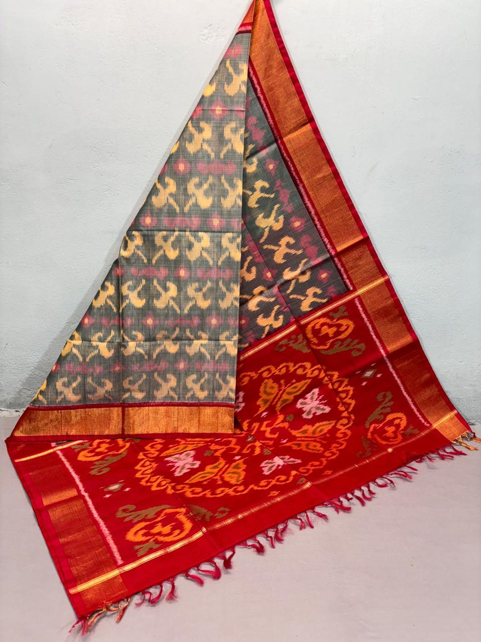 Pure Ikkat Pattu Siko Saree