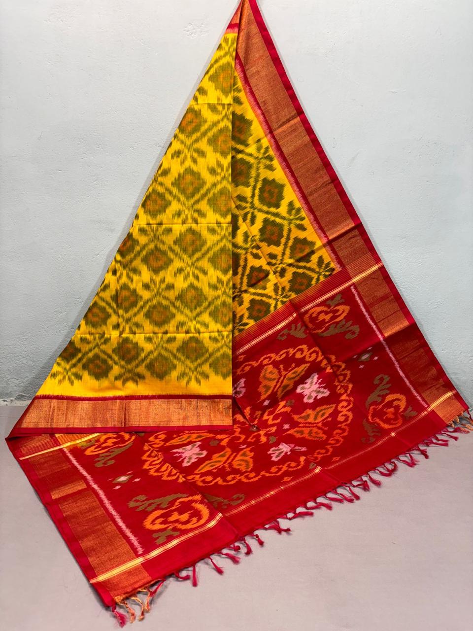 Pure Ikkat Pattu Siko Saree