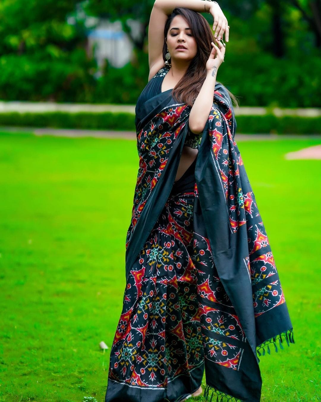 Ikkat Pure Silk Saree